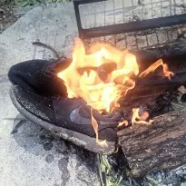 camping fun - burning nikes